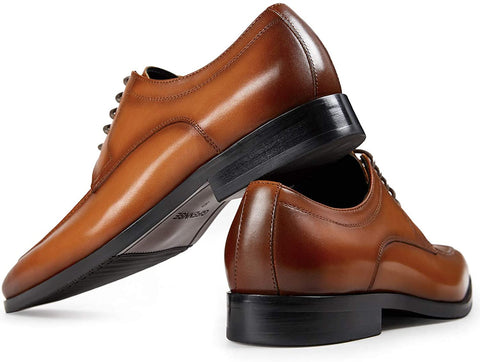 GIFENNSE Men's Dress Shoes Genuine Leather Classic Oxford Formal Men Shoes