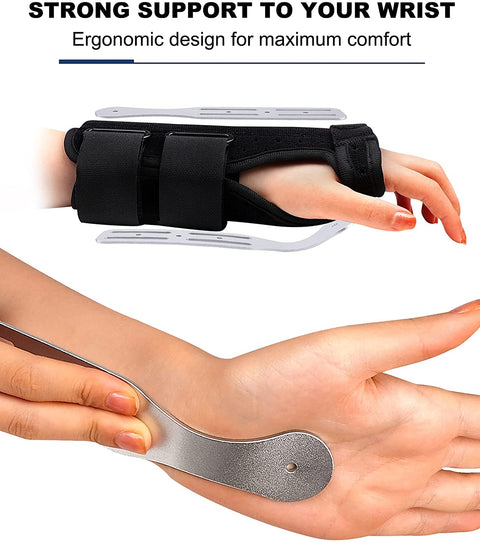 Carpal Tunnel Wrist Brace for Women & Men - Fits Left and Right Hand, Help with Carpal Tunnel and Relieve Wrist Pain, Adjustable, Night Support