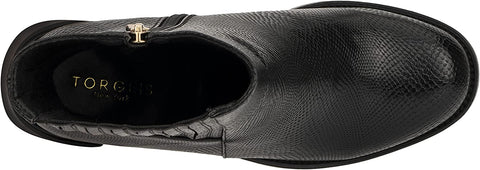 Torgeis Women’s Regent Fashion Supple faux leather,Zipper Ankle Boots, stacked heel, Round-Toe, 100% Rubber Outsole