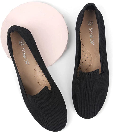 Samilor Loafers for Women Breathable Mesh Flats Shoes Women Slip On Round Toe Loafers for Women Comfortable Low Wedge Casual Shoes