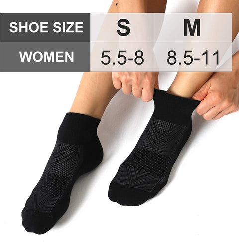 CelerSport 6 Pairs Women's Running Ankle Socks Athletic Sport Socks Cushioned