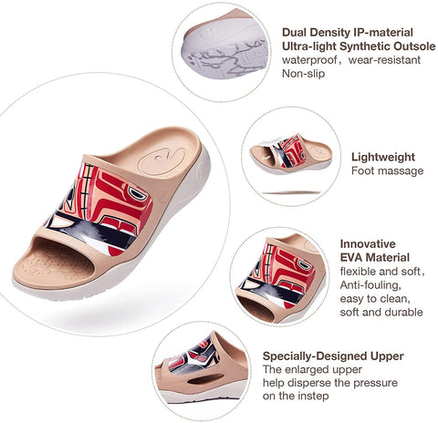 UIN Men's Casual Sandals Comfort Slippers Soft Quick Drying Non-Slip for Beach, Outdoor & Indoor Summer Vibe