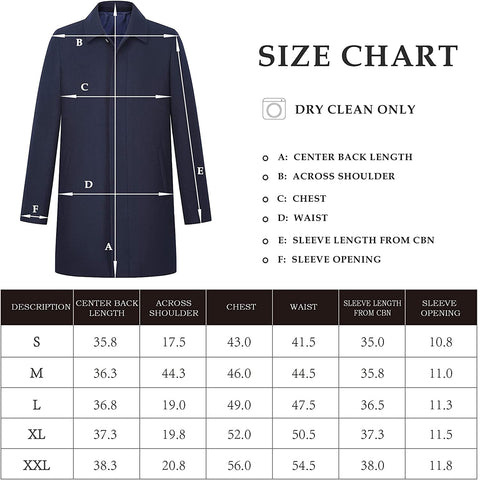 Men's Mid Long Classic Collar Wool Overcoat