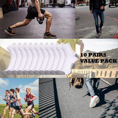 10 Pack Mens Cotton Ankle Socks