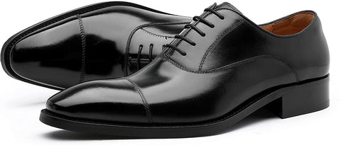 DOLCARA Men’s Dress Shoes Oxford lace up Formal Leather Shoes for Men