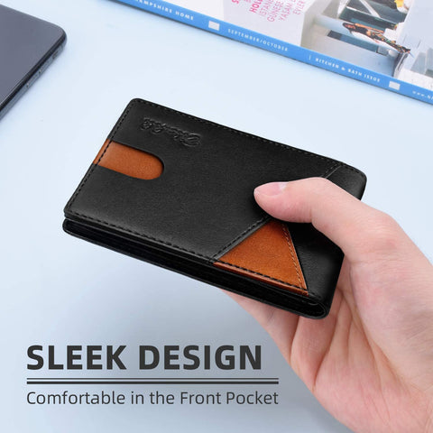 Zitahli Mens Slim RFID-blocking Bifold Wallets for Men