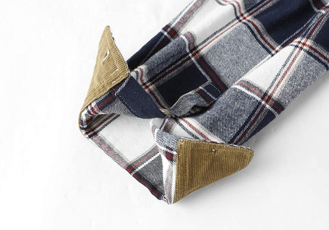 Men's Classic Plaid Button Down Shirts Long Sleeve Regular Fit Soft Casual Cotton Shirt Tops with Chest Pockets
