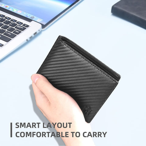 Zitahli Large Capacity Wallet for Men RFID-blocking Bifold Leather Wallets with 17 Card Pockets