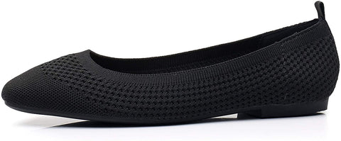 VenusCelia Women's Flexible Knit Flat Shoe