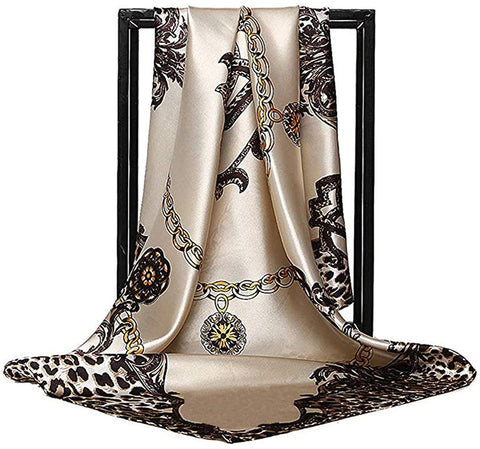 YMXHHB Silk Like Scarf Neck Scarves Women’s Large Square Satin Hair Scarf 35 x 35 inches
