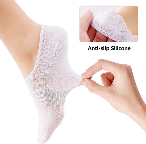 Gonii No Show Socks Womens Running Athletic Non Slip Line Flat Boat Socks 5 -Pairs
