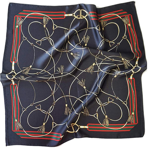 27” Satin Scarves-Fashion Square Pleated Scarf