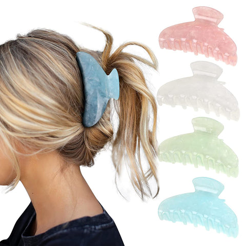 4Pcs Medium Hair Claw Clips for Long Hair