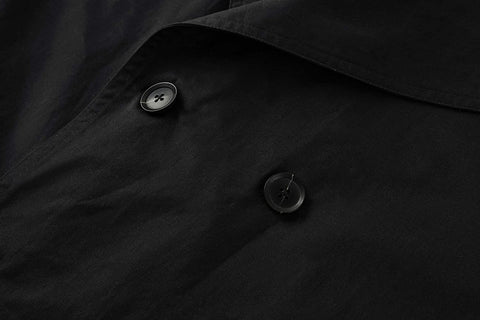 Gafeng Mens Double Breasted Trench Coat Notched Lapel Casual Slim Fit Cotton Long Windbreaker Overcoat
