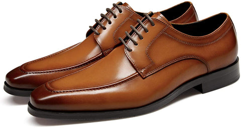 GIFENNSE Men's Dress Shoes Genuine Leather Classic Oxford Formal Men Shoes