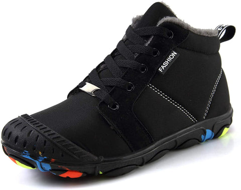 JINGJING Boy & Girls Winter Warm Snow Boots Outdoor Sneakers Waterproof Shoes Boots Fur Lined (Toddlers/Kids)