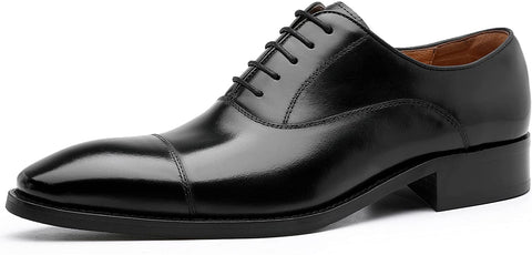 DOLCARA Men’s Dress Shoes Oxford lace up Formal Leather Shoes for Men