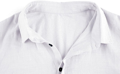 Karlywindow Mens Linen Shirts Long Sleeve Button Down Hippie Casual Cotton Lightweight Beach Yoga T Shirts