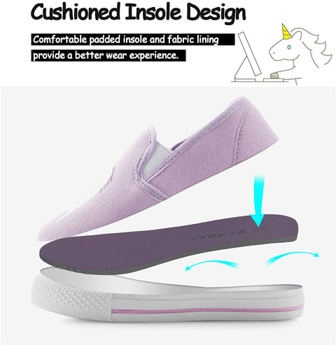 mysoft Toddler Casual Sneakers Slip-on Canvas Shoes for Boys & Girls