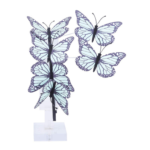 AWAYTR Girl Butterfly Fancy Fairy Headband Boho Chic Cloth Art Costume Party Tiara Crown Prop Hair Band Hoop Headband (Mint Green)