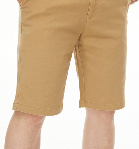 Men's Khaki Shorts Slim Fit Chino Shorts 9 inch Inseam