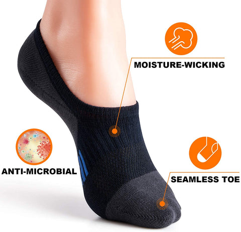 Gonii No Show Socks Womens Running Athletic Non Slip Line Flat Boat Socks 5 -Pairs