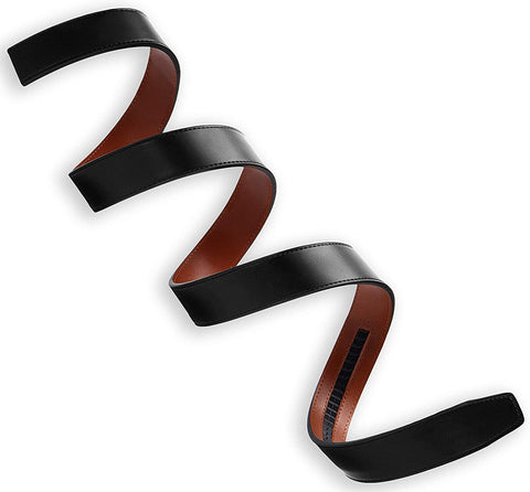 CHAOREN Ratchet Belt Replacement Strap 1 3/8”, Genuine Leather Belt Casual for 40MM Slide Click Buckle