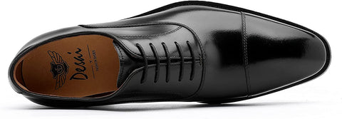 DOLCARA Men’s Dress Shoes Oxford lace up Formal Leather Shoes for Men
