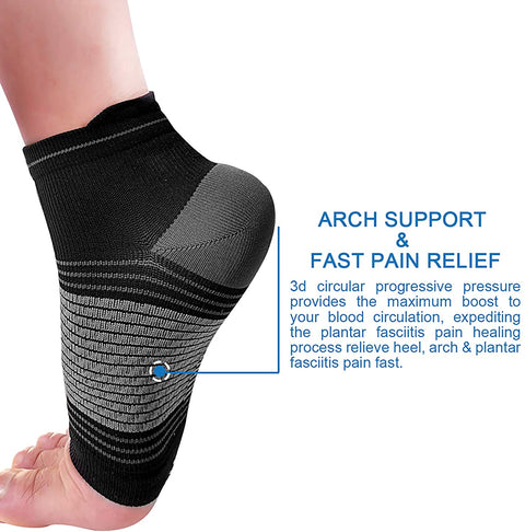 Plantar Fasciitis Socks(1/2/6 Pairs) for Achilles Tendonitis Relief, Best Compression Foot Sleeves with Arch Support for Plantar Fasciitis, Heel Pain, Foot & Ankle Support