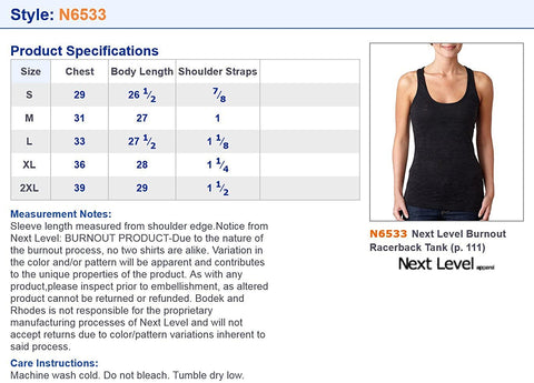 Next Level Women's Burnout Baby-Rib Collar Racerback Tank