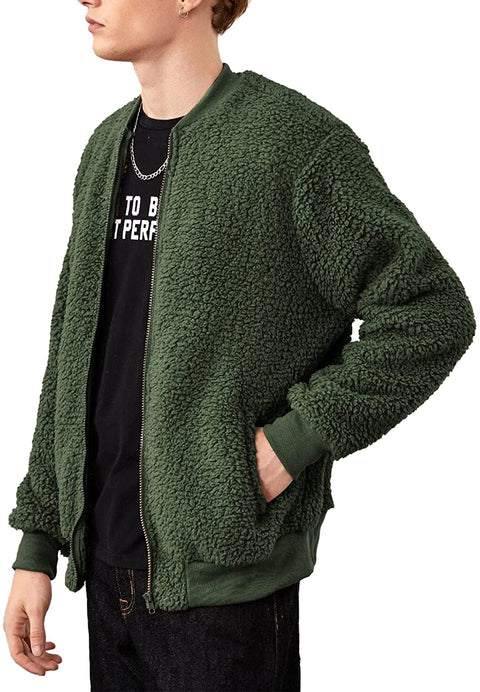 Mens Plush Casual Jacket
