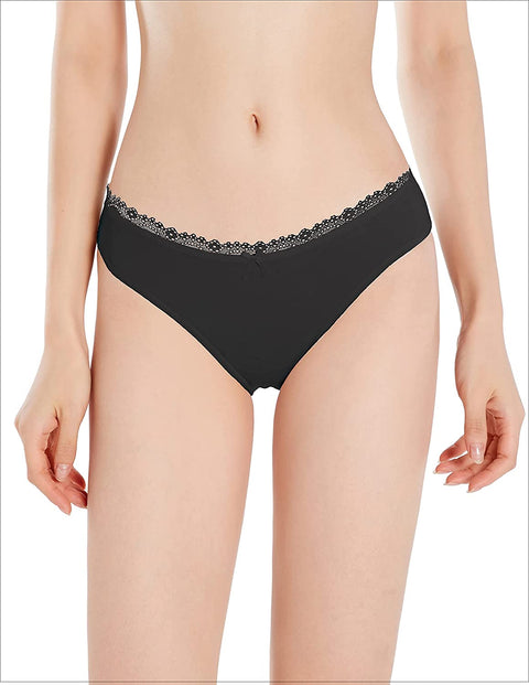 Women's 6-Pack Lace Bikini Lyocell Cotton Panties Super Soft Comftable Underwear