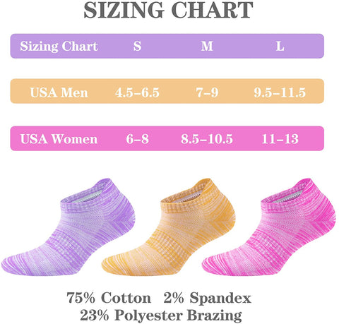 POKARLA Running Ankle Scoks for Men And Women with Cushioned Low Cut Tab Athletic Socks 8-Pairs
