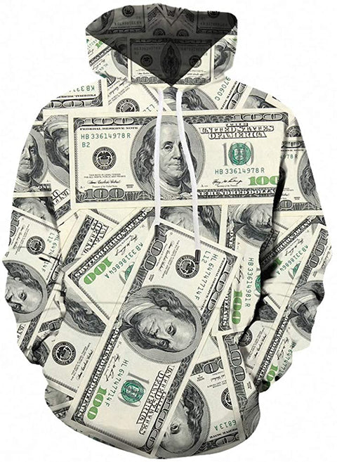 Unisex Funny 3D Hoodies Pullover Hooded Sweatshirt with Pockets Long Sleeve