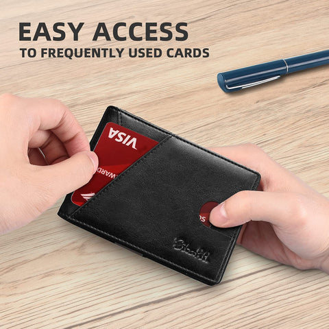 Zitahli Slim Bifold Wallets for Men, RFID Blocking Money Clip Wallet