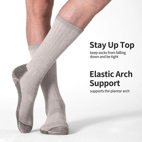 CelerSport Men's Hiking Socks with Full Cushioned Warm Thermal Crew Winter Boot Socks (3 Pairs)