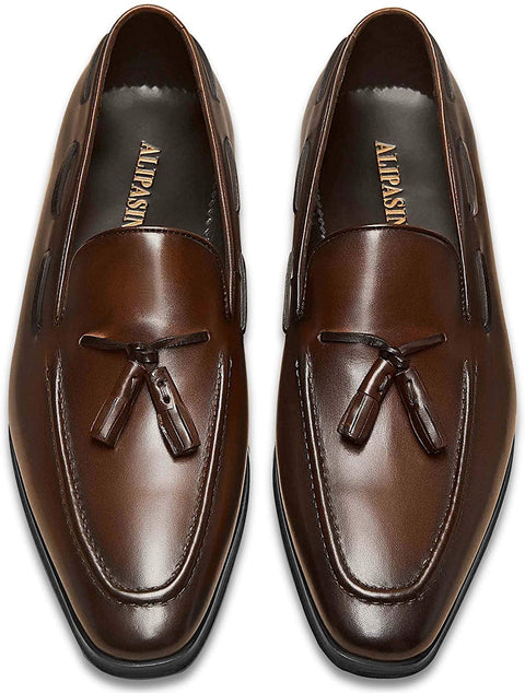 ALIPASINM Men's Dress Shoes Slip-On Loafers Leather Formal Shoes for Men