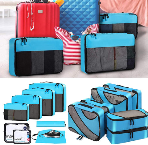 Bagail Set of 14 Packing Cubes for storing your travel items and daily necessities.