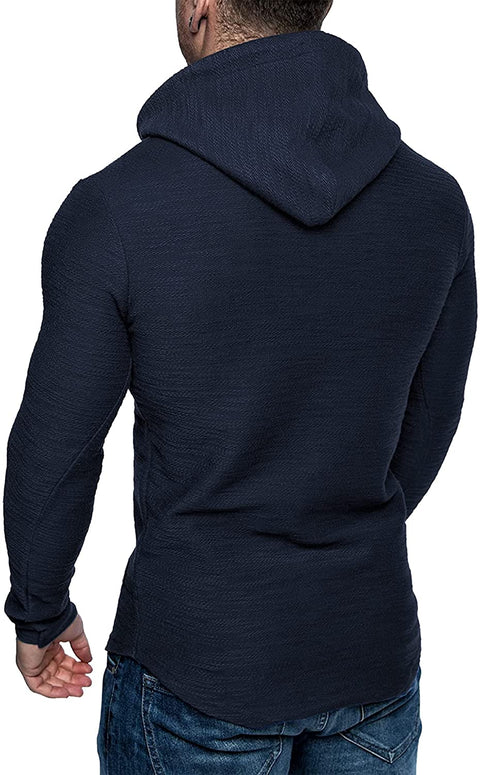 Mens Gym Workout Hoodies Athletic Bodybuilding Muscle Lightweight Hooded Sweatshirts