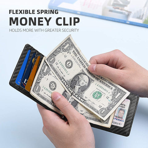 Zitahli Slim Wallets for Men RFID Money Clip Wallet Men's Front Pocket Minimalist Wallet
