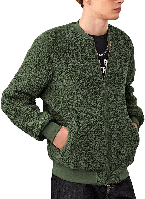 Mens Plush Casual Jacket