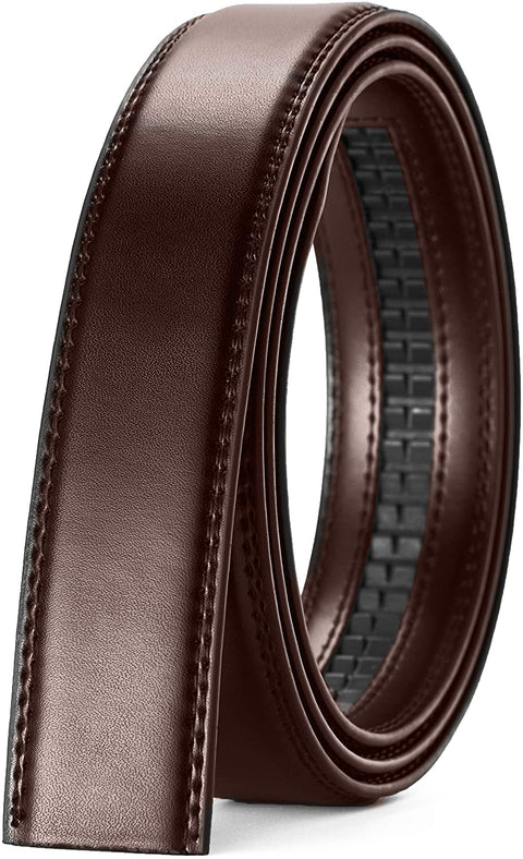 CHAOREN Ratchet Belt Strap Only 1 1/8”, Replacement Leather Belt 1.25" without Buckle