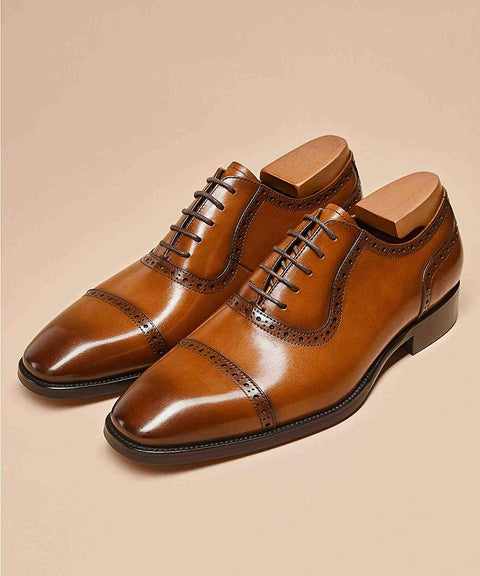 Men's Dress Shoes Oxford Formal Leather Lace Up Business Shoes for Men
