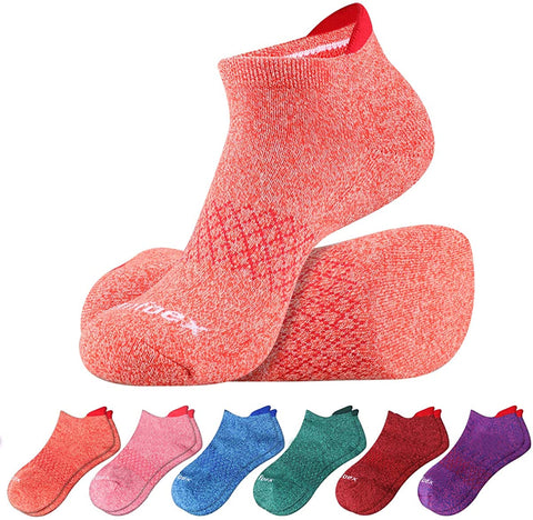 Womens Ankle Socks Cotton 6 Pairs Athletic Running Cushioned Socks With Tab