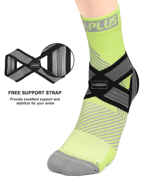 PAPLUS Ankle Brace for Women & Men with Arch and Ankle Support, Achilles Tendonitis Brace for Plantar Fasciitis and Heel Pain, X-Large(1 Pair)
