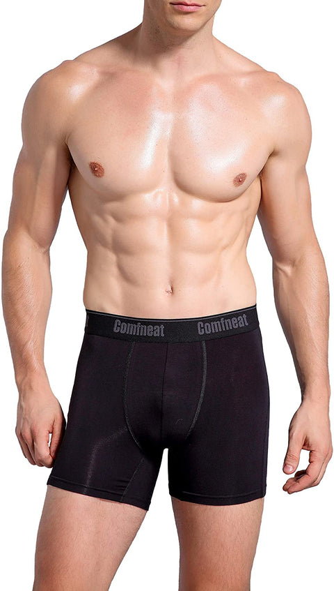 Men's 3 or 5-Pack Boxer Briefs Bamboo Rayon Ultra Soft Comfy Underwear no Fly