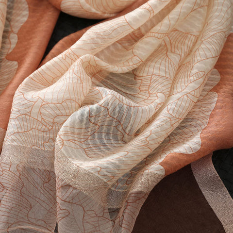 WINCESS YU Women Fashion Silk Scarf Long Shawl and Wraps Lightweight Pashmina for Fall and Winter
