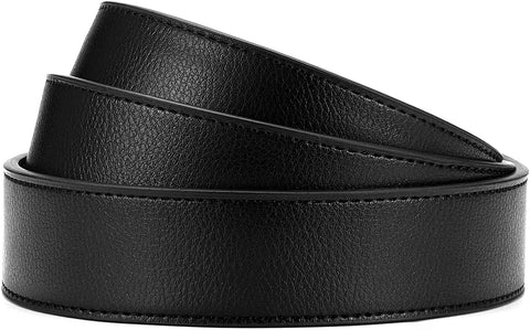 CHAOREN Ratchet Belt Replacement Strap 1 3/8”, Genuine Leather Belt Casual for 40MM Slide Click Buckle