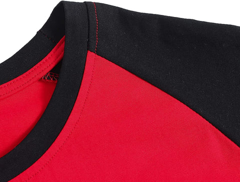 Men's Casual Round Neck Color Block T-Shirt top