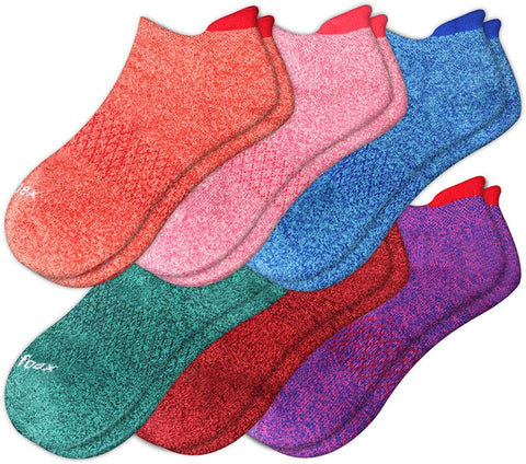 Womens Ankle Socks Cotton 6 Pairs Athletic Running Cushioned Socks With Tab